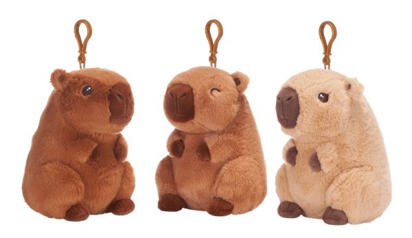 (Mis 0) CAPIBARA Portachiavi Peluche 12cm 3ass…x120